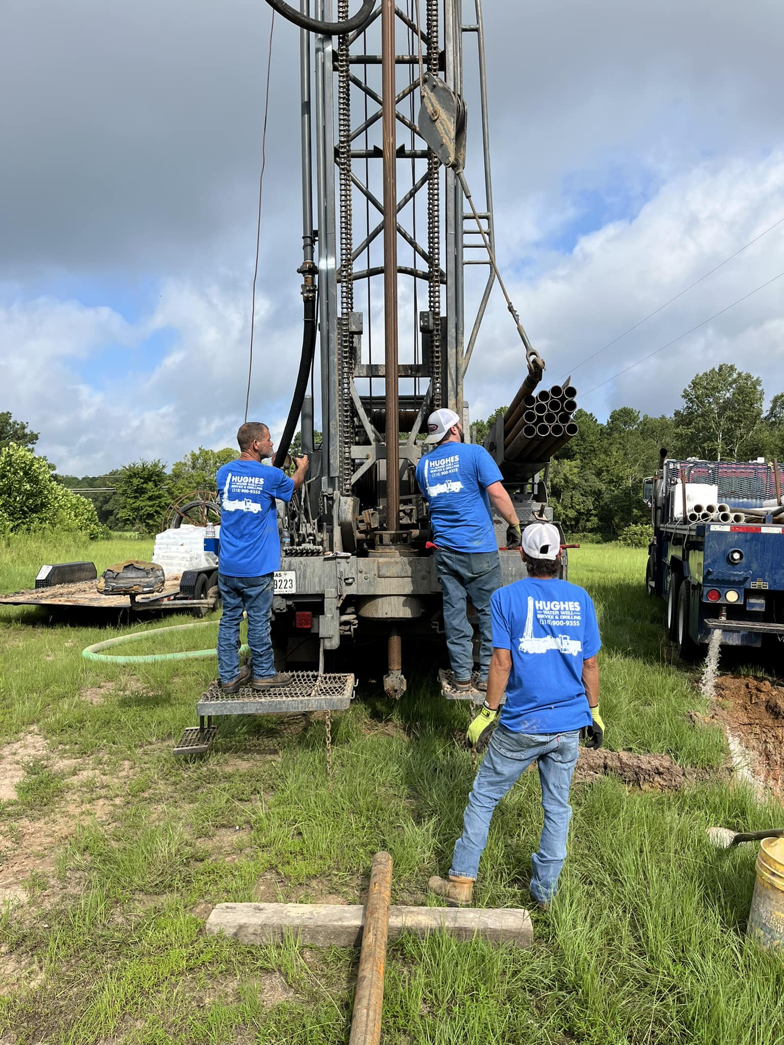 Hughes Water Well crew at a job site